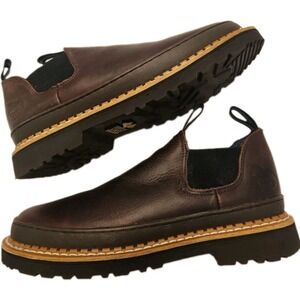Georgia Giant Romeo Boots Mens 10 M GR262 Brown Leather Chelsea Chore Steel Toe